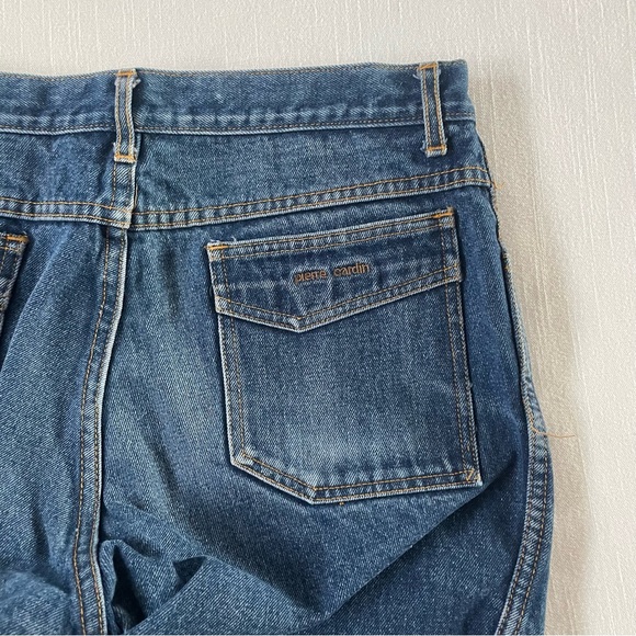 Rare Vintage Pierre Cardin Paris Wide Denim Crop Wide Leg Jeans 30x27 - Picture 8 of 13